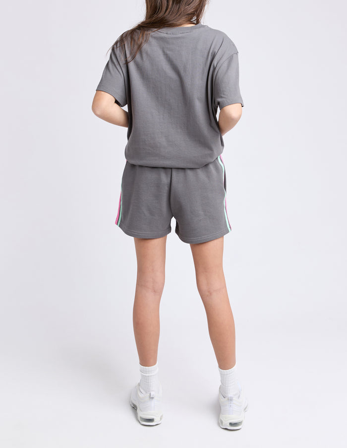 Eve Girl - Retro Fleece Shorts - Charcoal