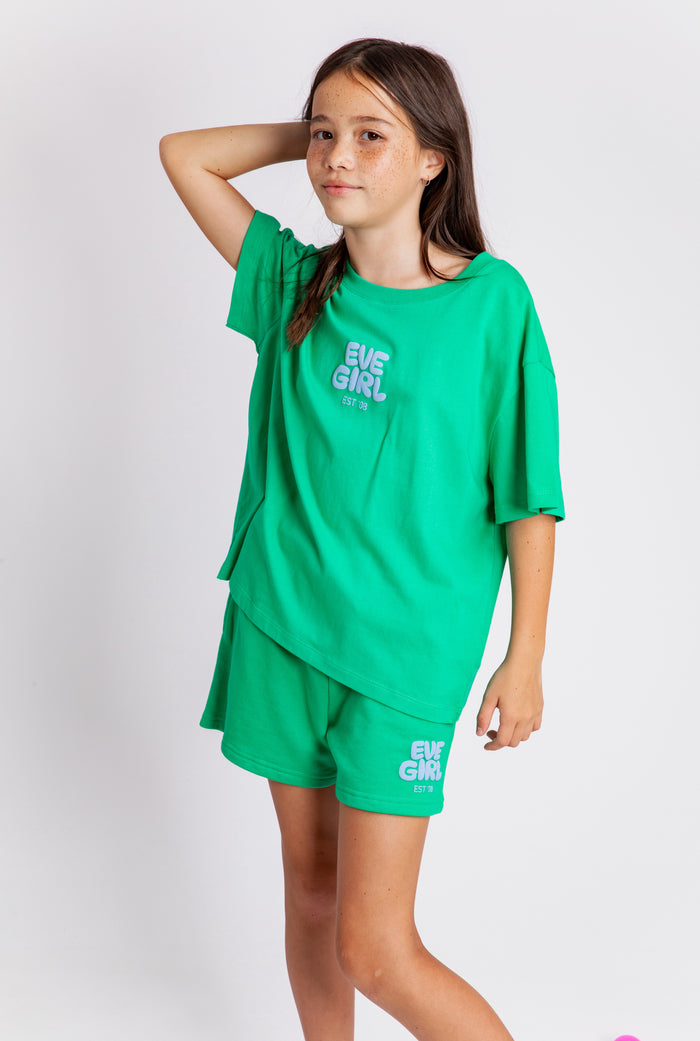 Eve Girl - Sports Club Fleece Shorts - Green