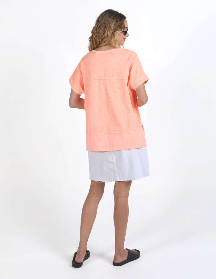 Foxwood - Allison Tee - Neon Peach