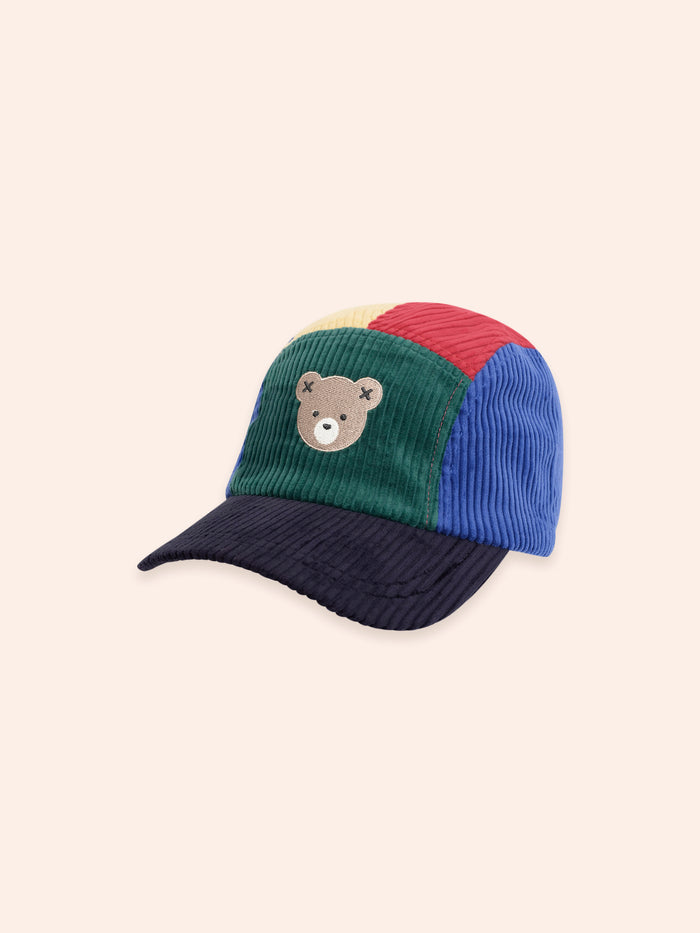 Huxbaby - Colour Block Cord Panel Cap - Blue/Green/Yellow/Red