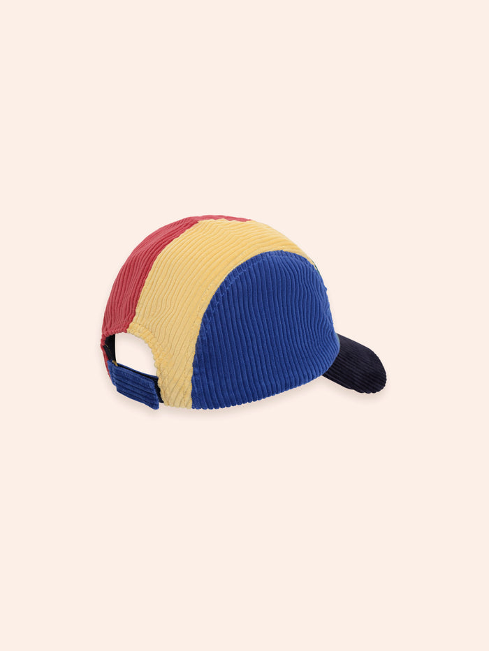 Huxbaby - Colour Block Cord Panel Cap - Blue/Green/Yellow/Red
