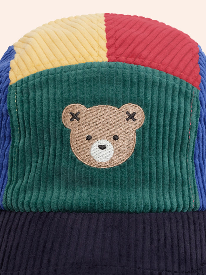 Huxbaby - Colour Block Cord Panel Cap - Blue/Green/Yellow/Red