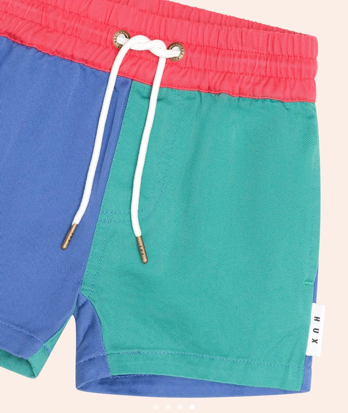 Huxbaby - Colour Block Twill Short - Multicolour