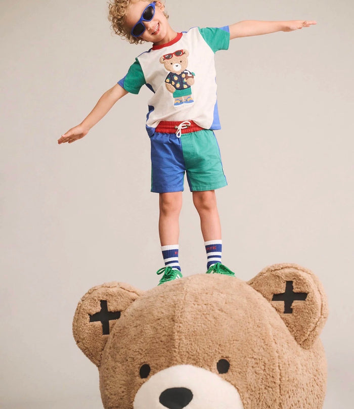 Huxbaby - Colour Block Twill Short - Multicolour