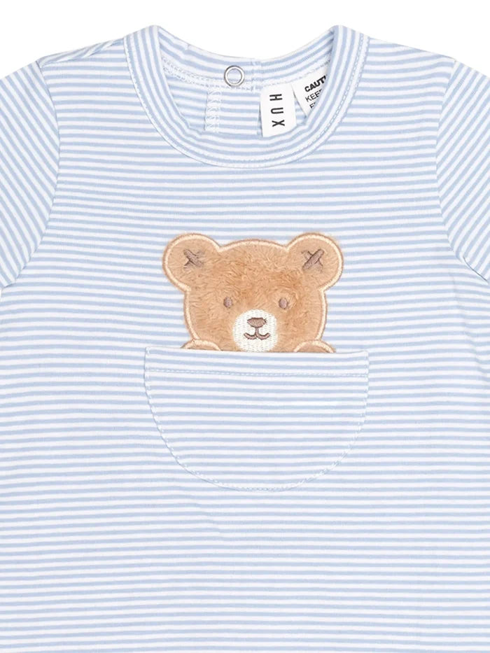 Huxbaby - Peekaboo Hux Stripe Bodysuit