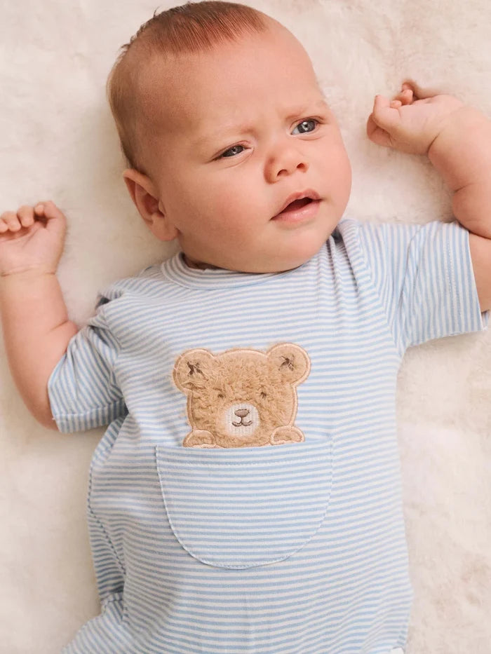 Huxbaby - Peekaboo Hux Stripe Bodysuit