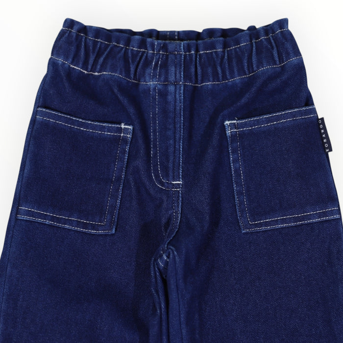 Korango - Soft Straight Legged Denim Pants - Dark
