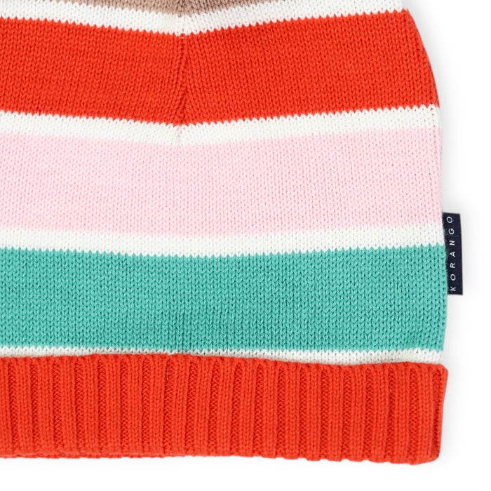 Korango - Striped Beanie - Brown