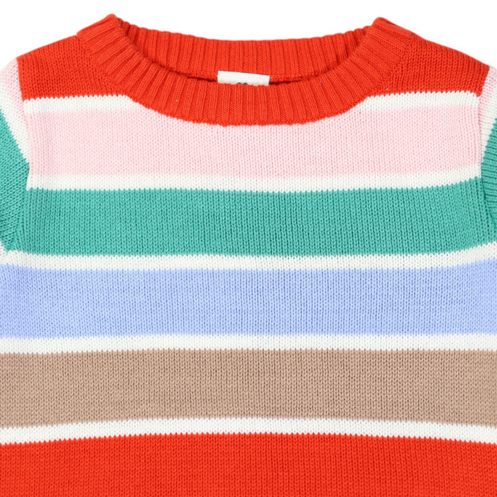 Korango - Striped Knit Sweater - Brown