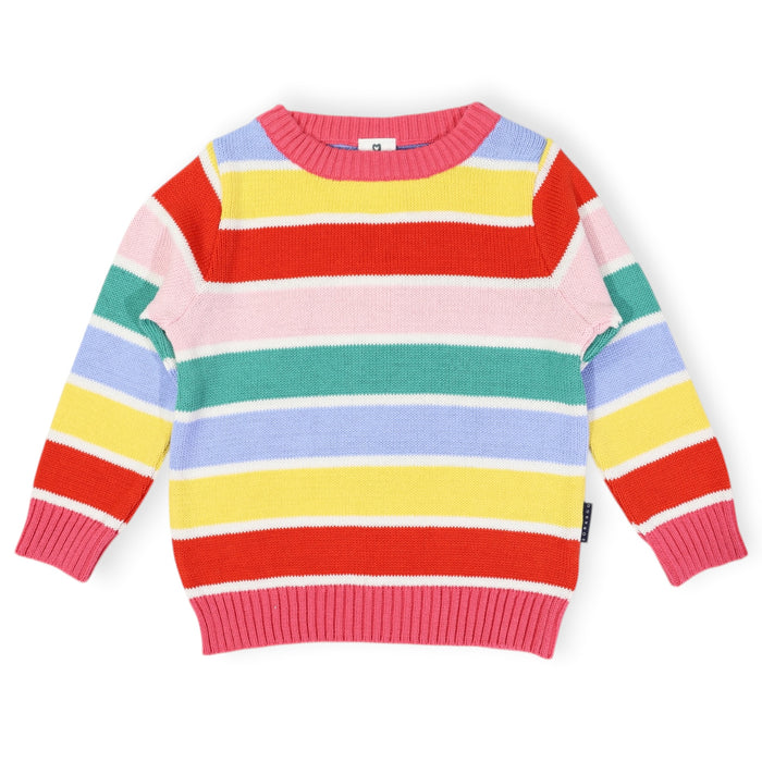 Korango - Striped Knit Sweater - Yellow