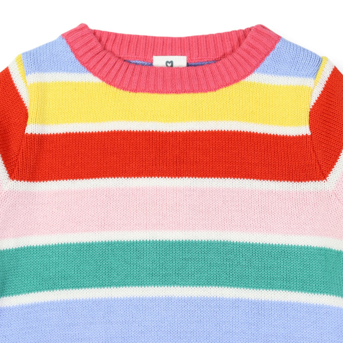 Korango - Striped Knit Sweater - Yellow