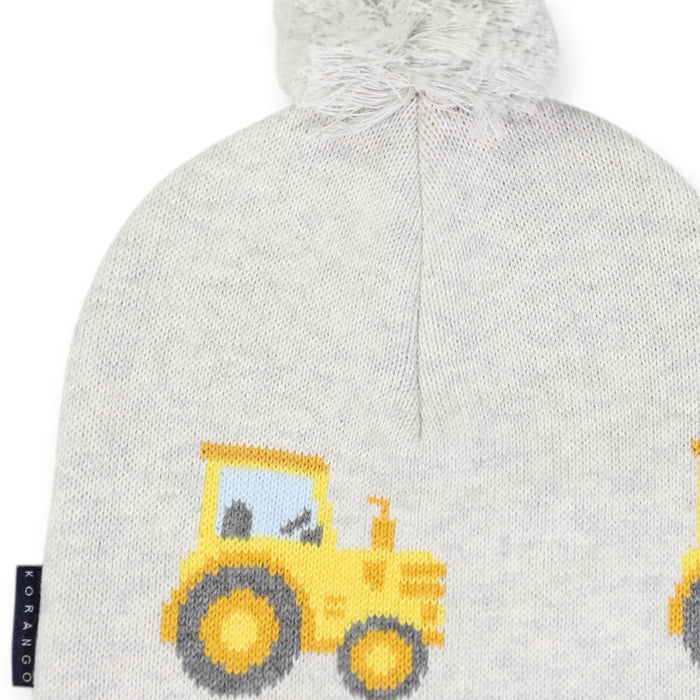 Korango - Tractor Beanie - Grey Marle