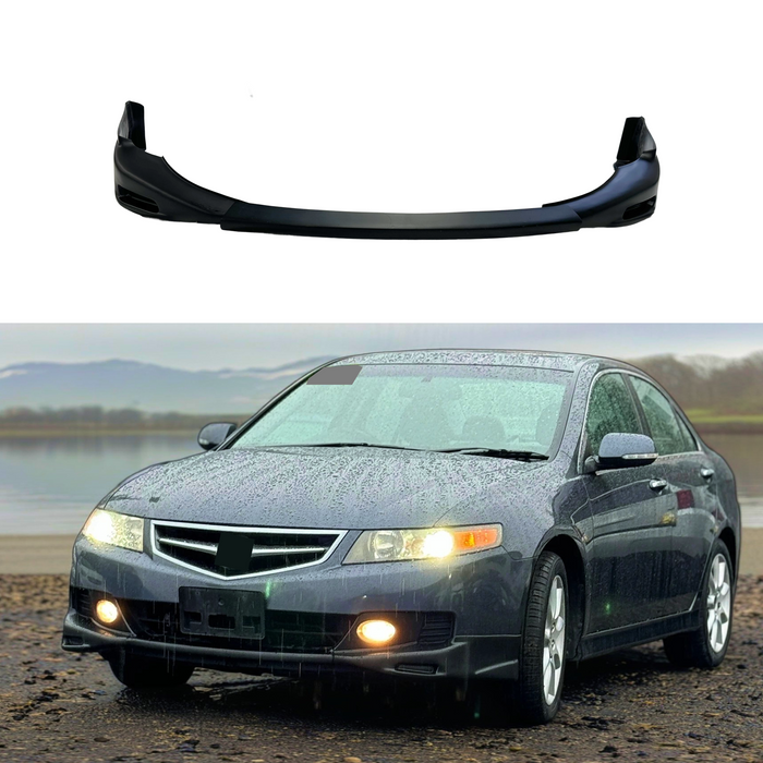 Matte Black Front Splitters for 2005 TSX Tech Package by SuperAutoUSA