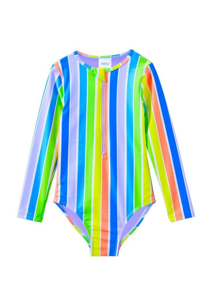 Milky - Fiesta L/S Swimsuit - Multi Stripe