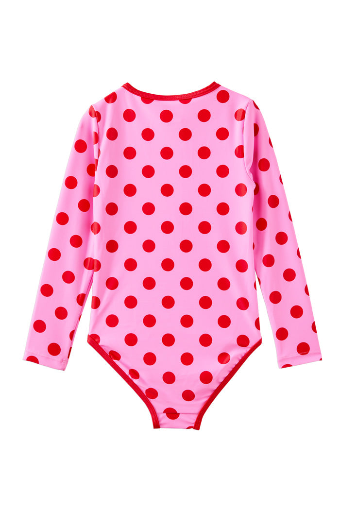 Milky - Polka Dot L/S Swimsuit - Multi
