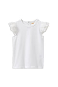 Milky - White Broderie Frill Tee