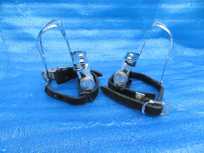 MKS Custom Nuevo NJS Pedals , MKS NJS L-size Steel Clips and MKS Fit-alfa NJS Toe Straps (26070304)
