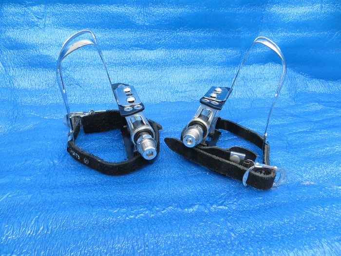 MKS Custom Nuevo NJS Pedals , MKS NJS L-size Steel Clips and MKS Fit-alfa NJS Toe Straps (26070304)
