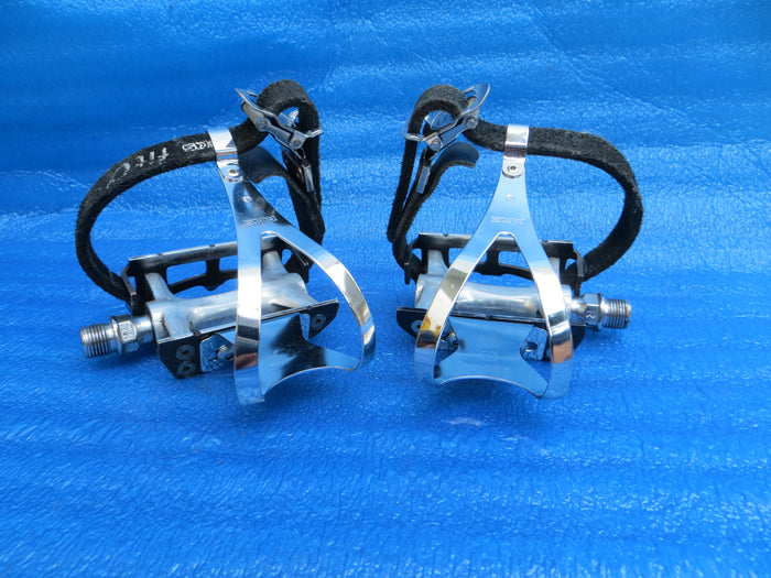 MKS Custom Nuevo NJS Pedals , MKS NJS M-size Steel Clips and MKS Fit-alfa NJS Toe Straps (26071516)