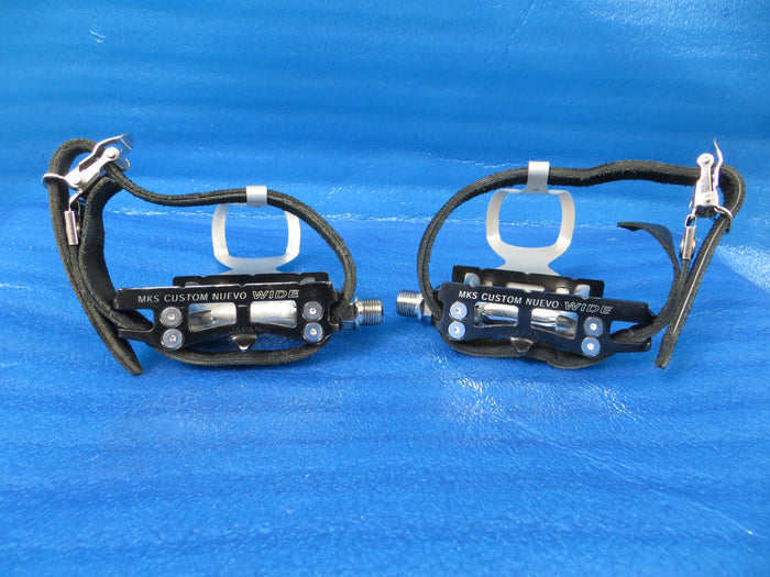 MKS Custom Nuevo WIDE NJS Pedals , MKS NJS S-size AA Clips and MKS Fit-alfa NJS Toe Straps (26060821)