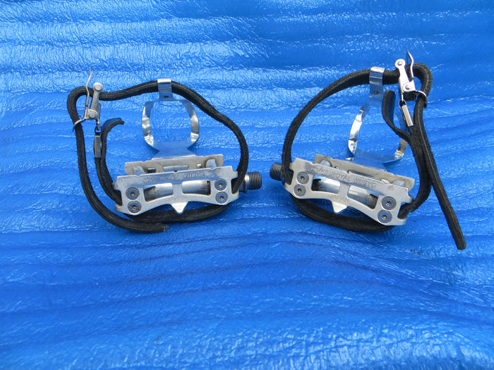 MKS Royal Nuevo NJS Pedals , MKS NJS M-size Steel Clips and MKS Fit-α Sports NJS Toe Straps (26022403)