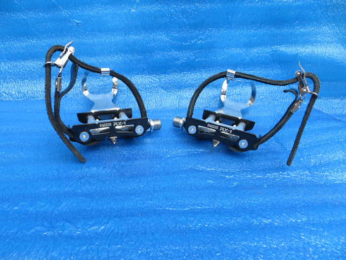 MKS RX-1 NJS Pedals , MKS Steel L-size NJS Clips and MKS Fit-α Sports NJS Toe Straps (26070804)