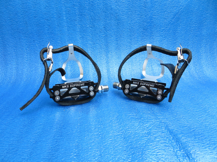 MKS Supreme NJS Pedals , MKS AA M-size NJS Clips and MKS Fit-α Sports NJS Toe Straps (26081001)