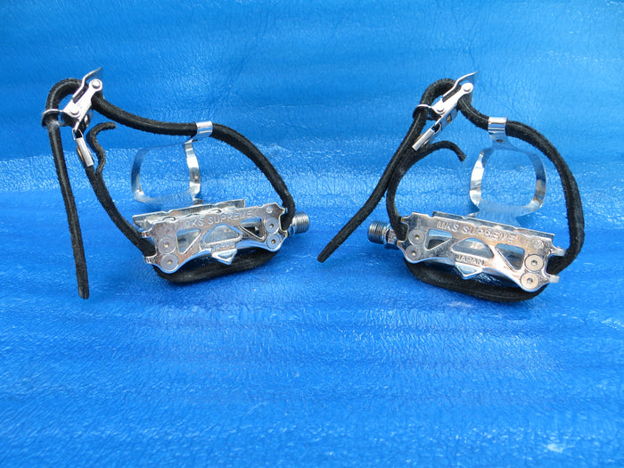 MKS Supreme NJS Pedals , MKS Steel L-size NJS Clips and MKS Fit-α Sports NJS Toe Straps (26070902)