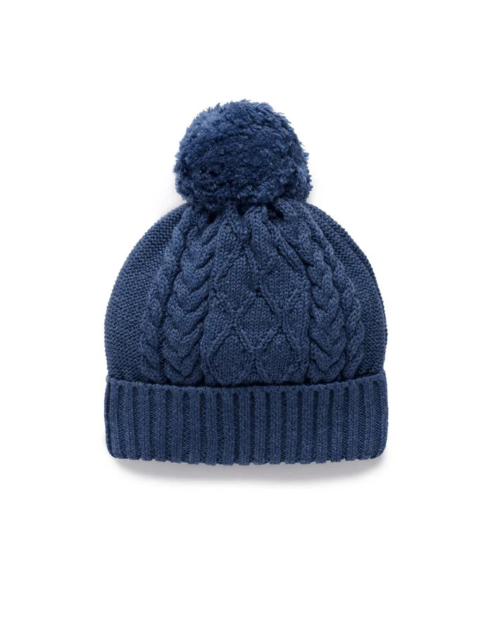 Purebaby - Cable Beanie - Merlin Melange