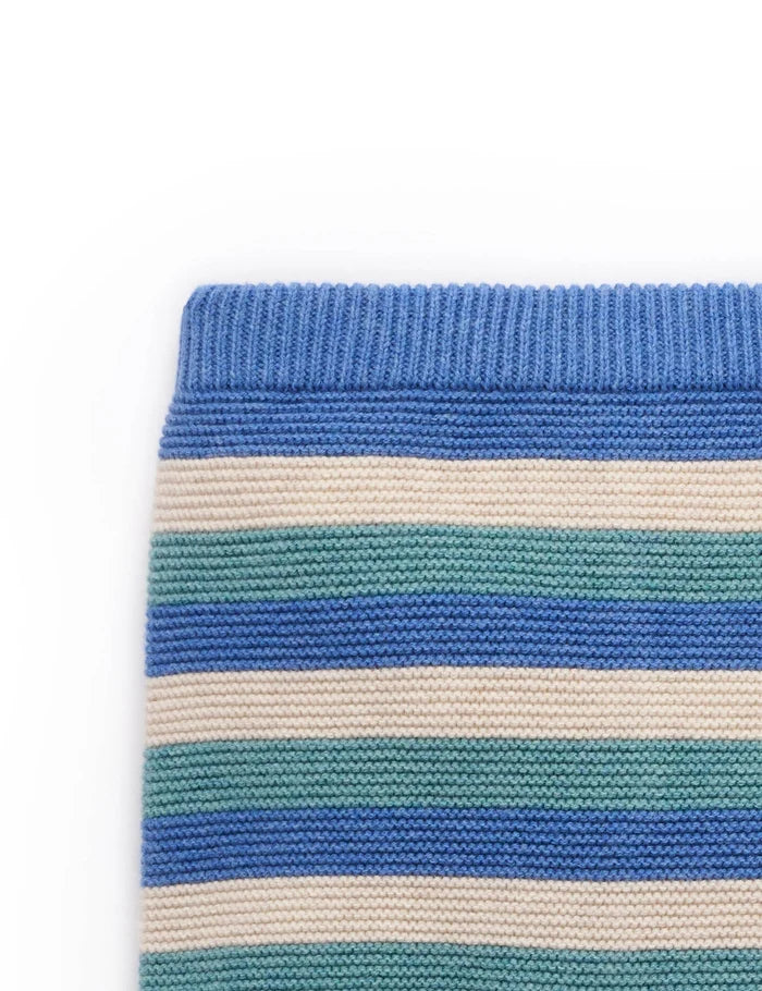Purebaby - Knitted Leggings - Duck Egg Stripe
