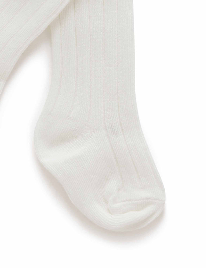 Purebaby - Rib Tights - Vanilla
