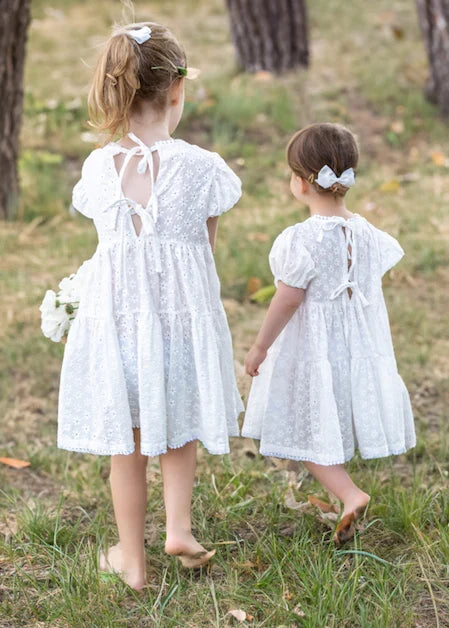 Rai & Co - Eliza Embroidered Lace Dress - White