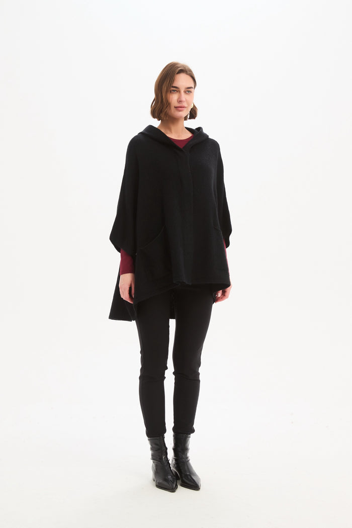 Tirelli - Magnetic Closure Cardigan - Black