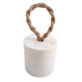 White Marble Door Stopper w/ Jute: MARBLE / White BIDKhome